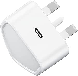 USB C Plug, 25W USB C Fast Charger Plug UK Charging Plug for iPhone 15 14 13 12 11 Pro Max Plus X XS XR 8, iPad, Samsung, USB C Plug Fast Charge USB C Power Adapter PD 3.0 Quick Wall Plug Type C Head